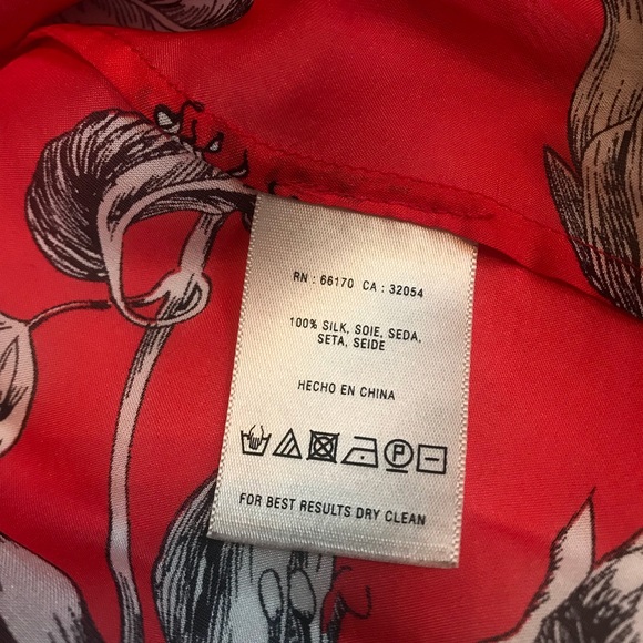 LEIFSDOTTIAR ANTHROPOLOGIE 100% SILK BLOUSE SZ 0 - Picture 6 of 6